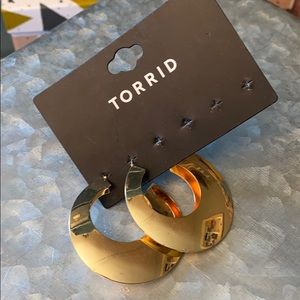 Torrid gold large hoop earrings
